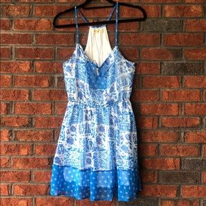 HOLLISTER Blue Printed Sundress